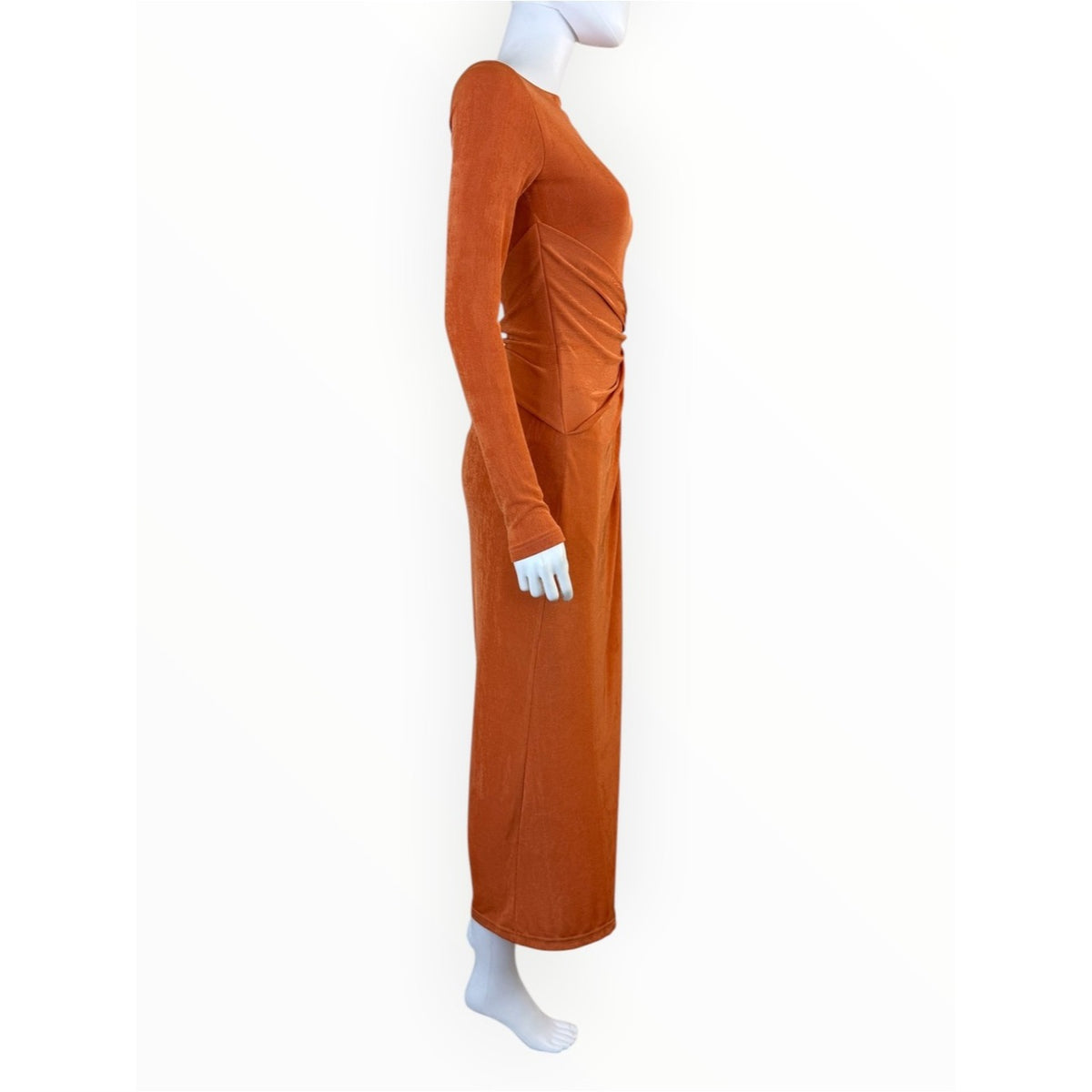 Significant Other Clay Orange Ivy Midi Cocktail Dress Size 4