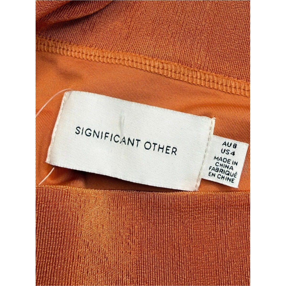 Significant Other Clay Orange Ivy Midi Cocktail Dress Size 4