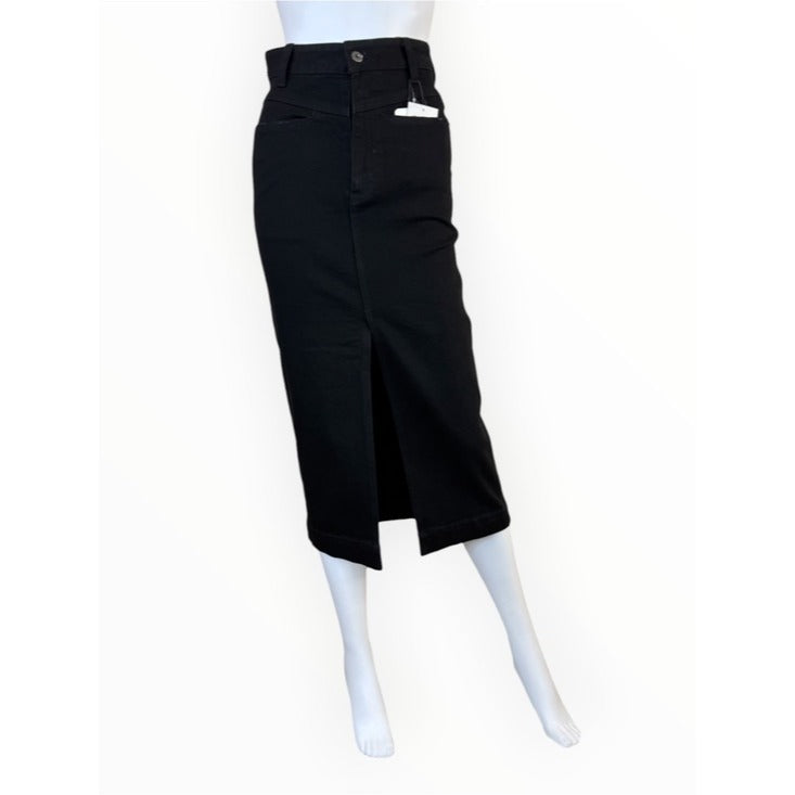 a loves a NWT Black Denim Midi Skirt Size 25