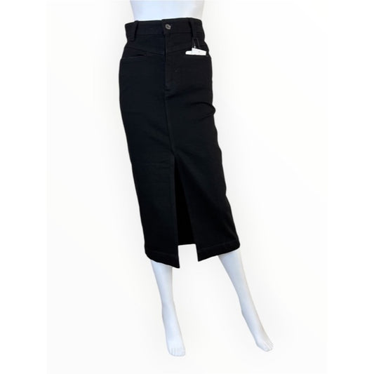 a loves a NWT Black Denim Midi Skirt Size 25