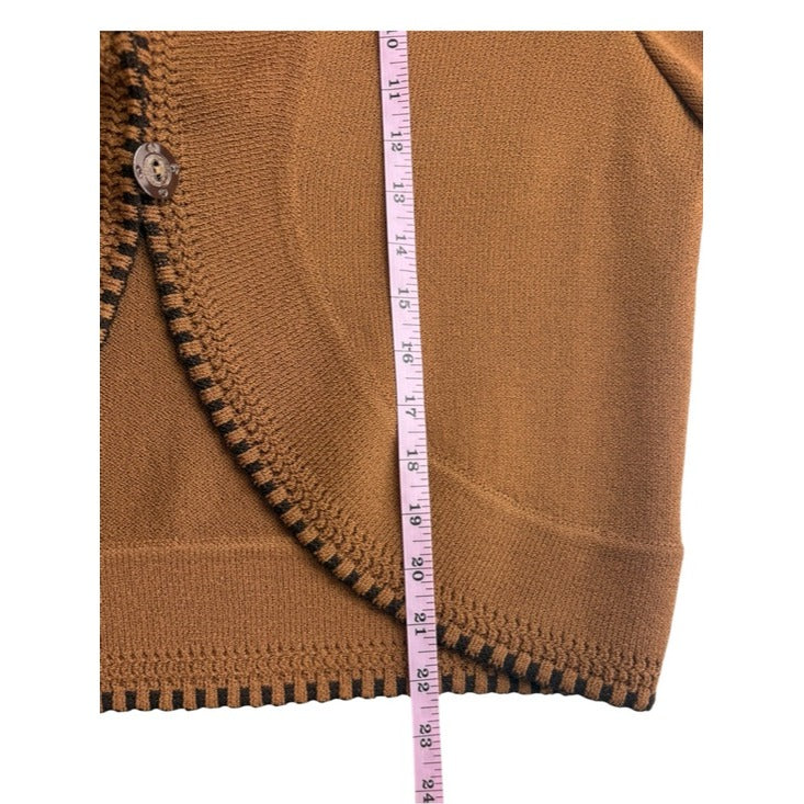 St. John COLLECTION Brown Knit Sweater Cardigan Size 12
