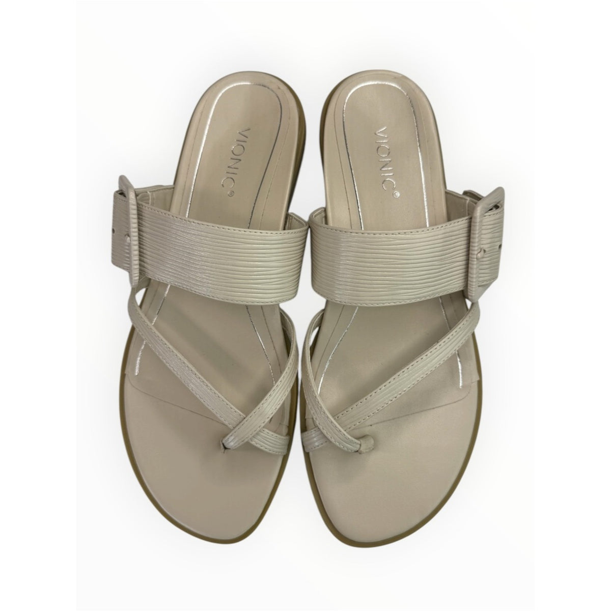 VIONIC NWOT Cream Leather Julep Sandal Size 8