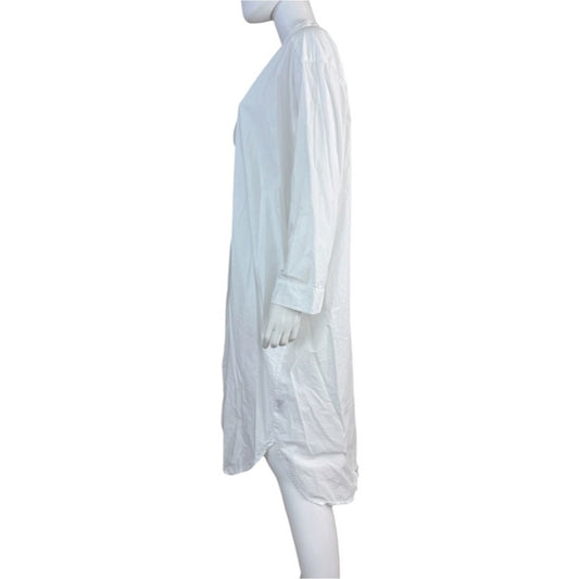 J. Peterman White 100% Cotton Marie Antoinette Shirt Dress Size XXL