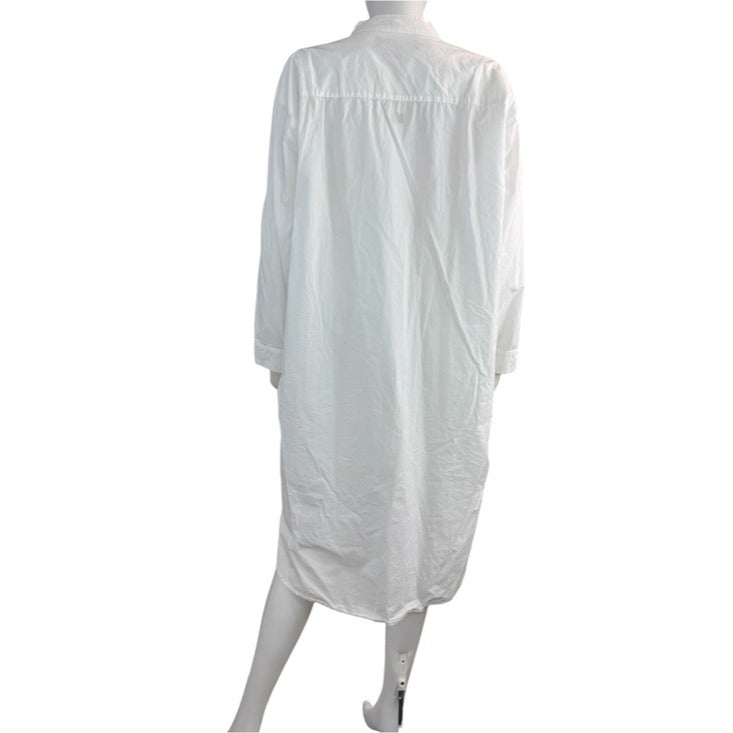 J. Peterman White 100% Cotton Marie Antoinette Shirt Dress Size XXL