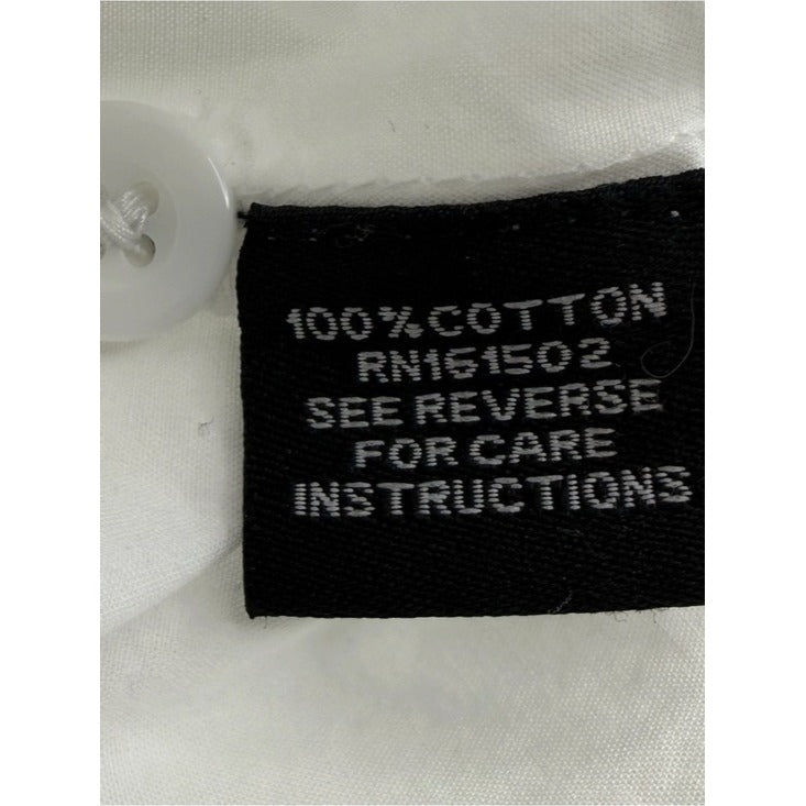 J. Peterman White 100% Cotton Marie Antoinette Shirt Dress Size XXL