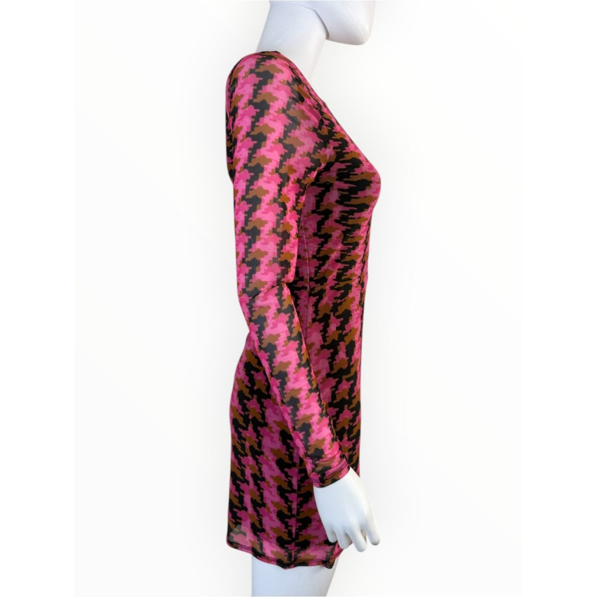 AFRM NWT Pink Herringbone Anita Mini Dress Size S