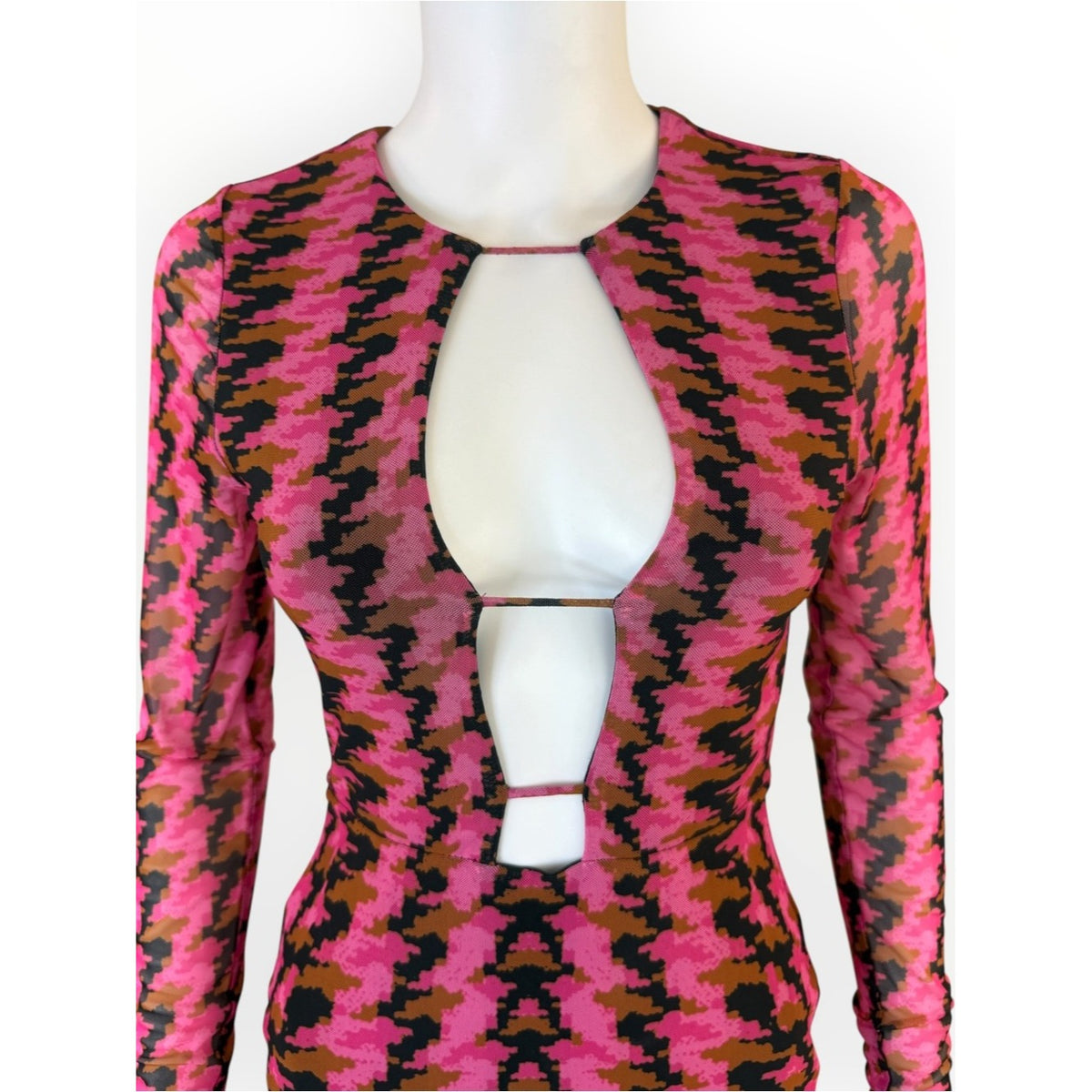 AFRM NWT Pink Herringbone Anita Mini Dress Size S