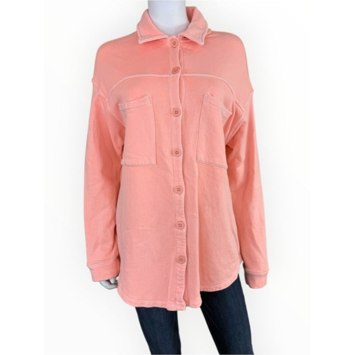 Sundry Peach Oversized Shirt Jacket Size S