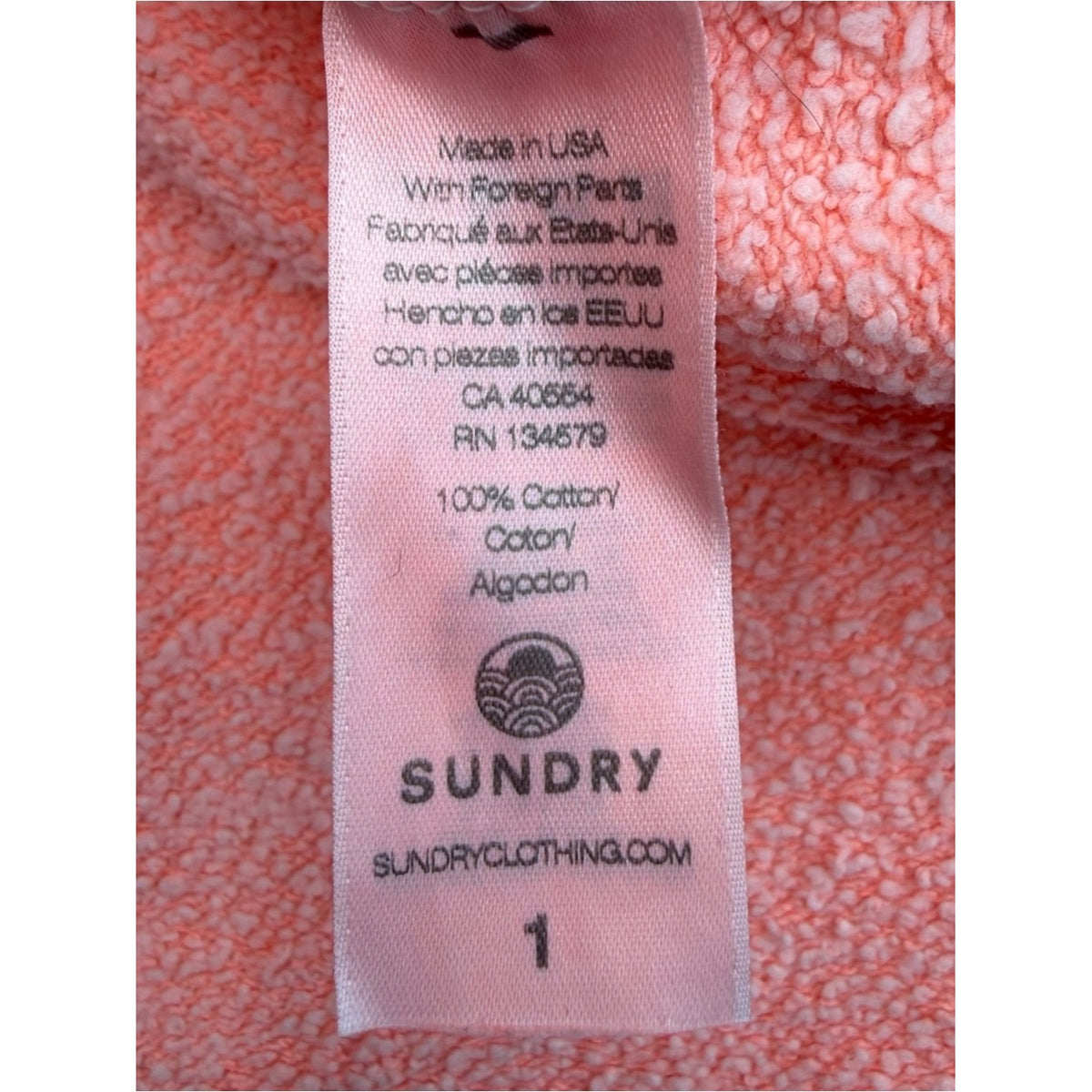 Sundry Peach Oversized Shirt Jacket Size S