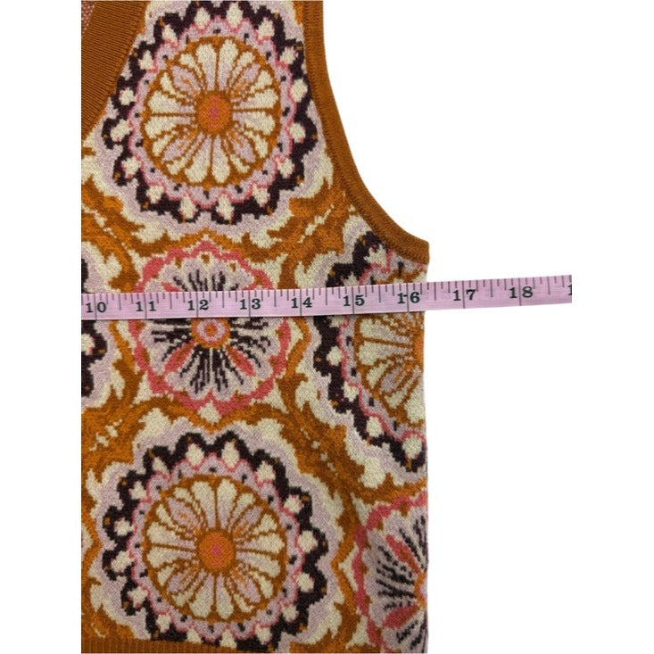Maeve by Anthropologie Vera Jacquard Sweater Vest Size S