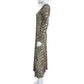 Rachel Zoe Brown Leopard Print Mesh Midi Dress Size S
