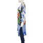 Chicos Floral Tassel Kimono Cardigan S/M Rayon Blend Lightweight Cover-Up