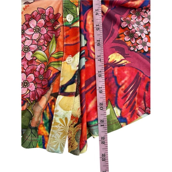 IQ Paris Floral Abstract Sleeveless Top Size M