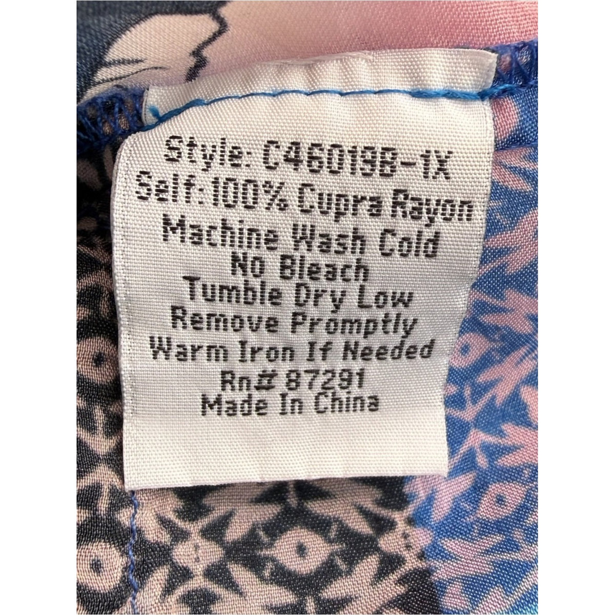 Johnny Was Blue Dolce Floral-Print Georgette Kimono Jacket Size 1X