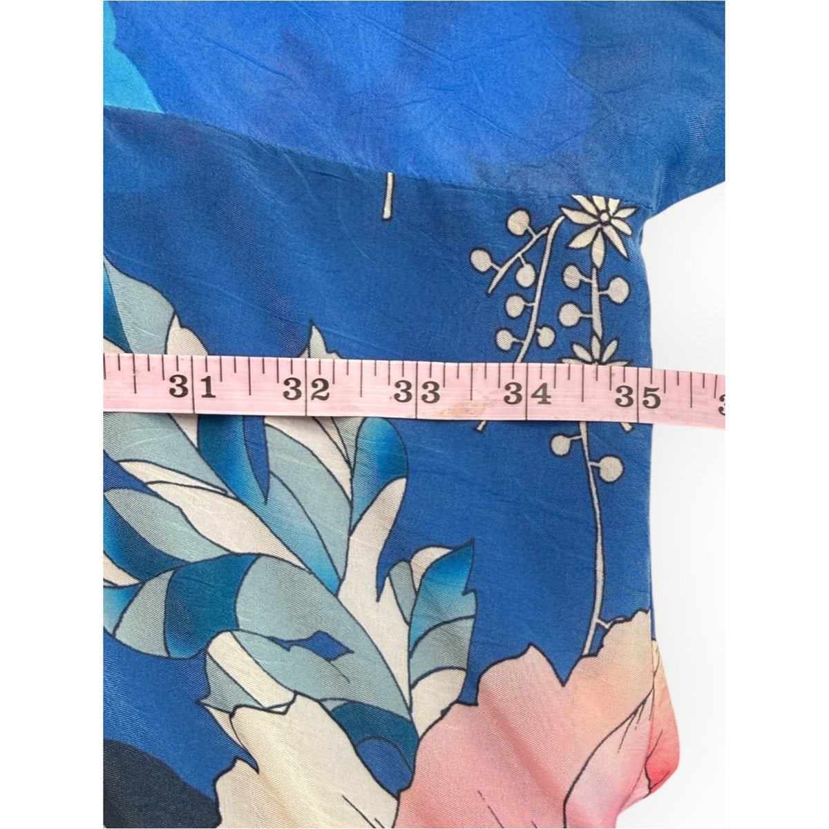 Johnny Was Blue Dolce Floral-Print Georgette Kimono Jacket Size 1X