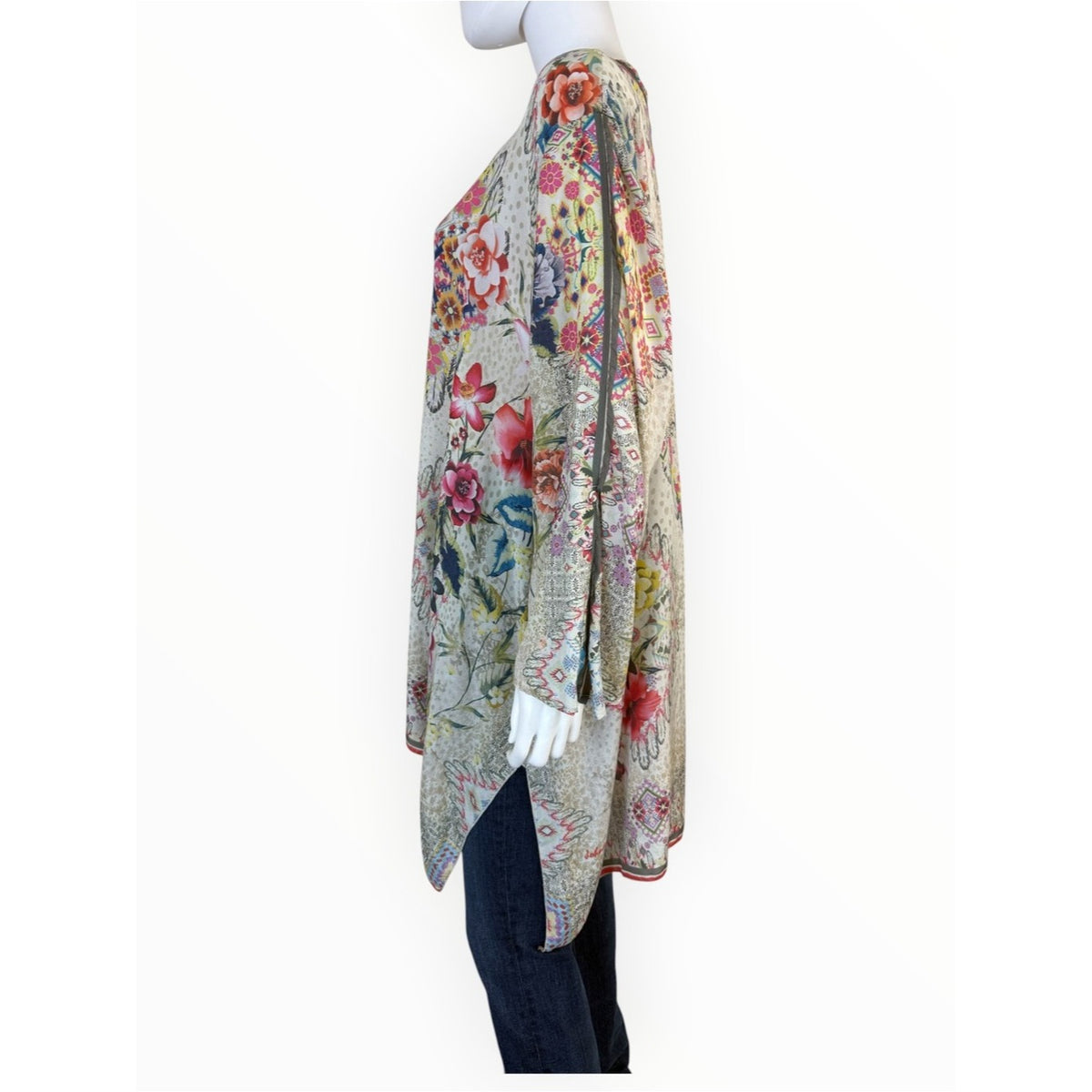 Johnny Was 100% Silk Print Tunic Size 3X