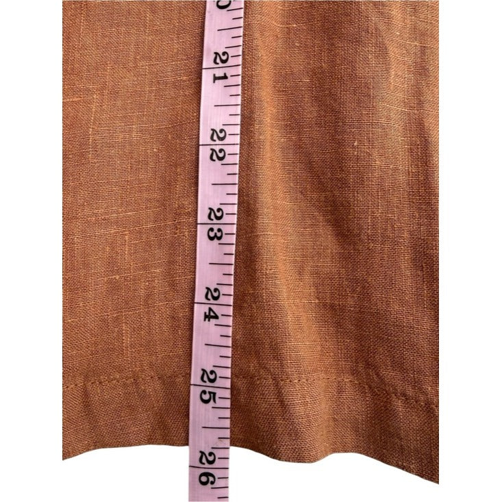 BRYN Walker Brown 100% Linen Boxy Top Size XXL