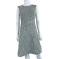 J. Crew Cream Metallic Tweed Fit & Flare Dress Size 2