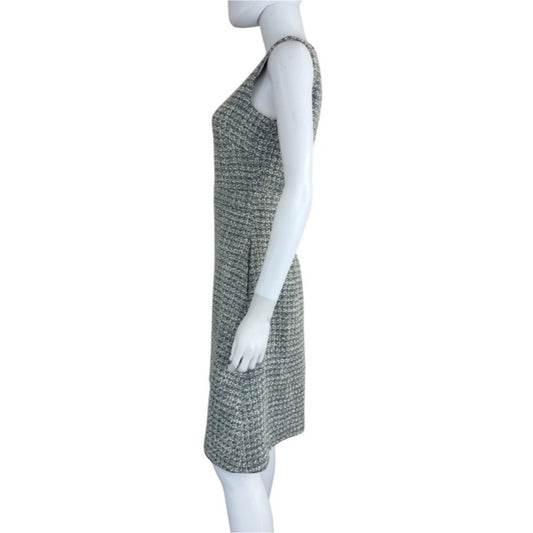 J. Crew Cream Metallic Tweed Fit & Flare Dress Size 2