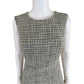 J. Crew Cream Metallic Tweed Fit & Flare Dress Size 2