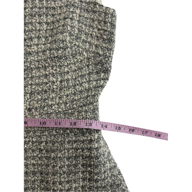 J. Crew Cream Metallic Tweed Fit & Flare Dress Size 2