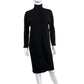 Vintage Gianni Versace Jersey Black 100% Wool Dress Size 6