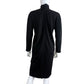 Vintage Gianni Versace Jersey Black 100% Wool Dress Size 6