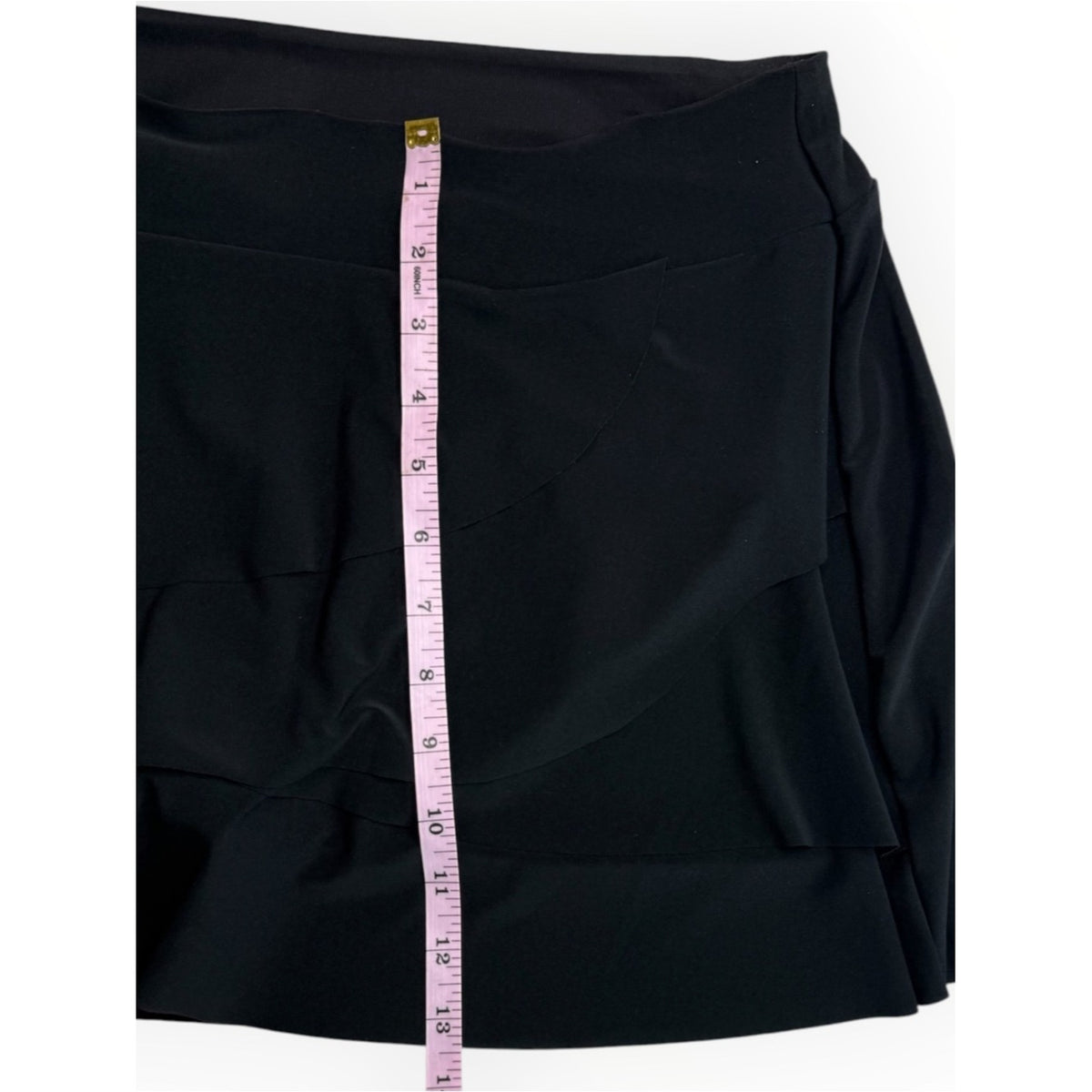 Miracle Suit NWT Black Layered Ruffle Swim Skort Size 14