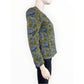 Talbots Quilted Floral Jacket – Olive Green & Lakeshore Blue Size XS