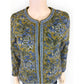 Talbots Quilted Floral Jacket – Olive Green & Lakeshore Blue Size XS