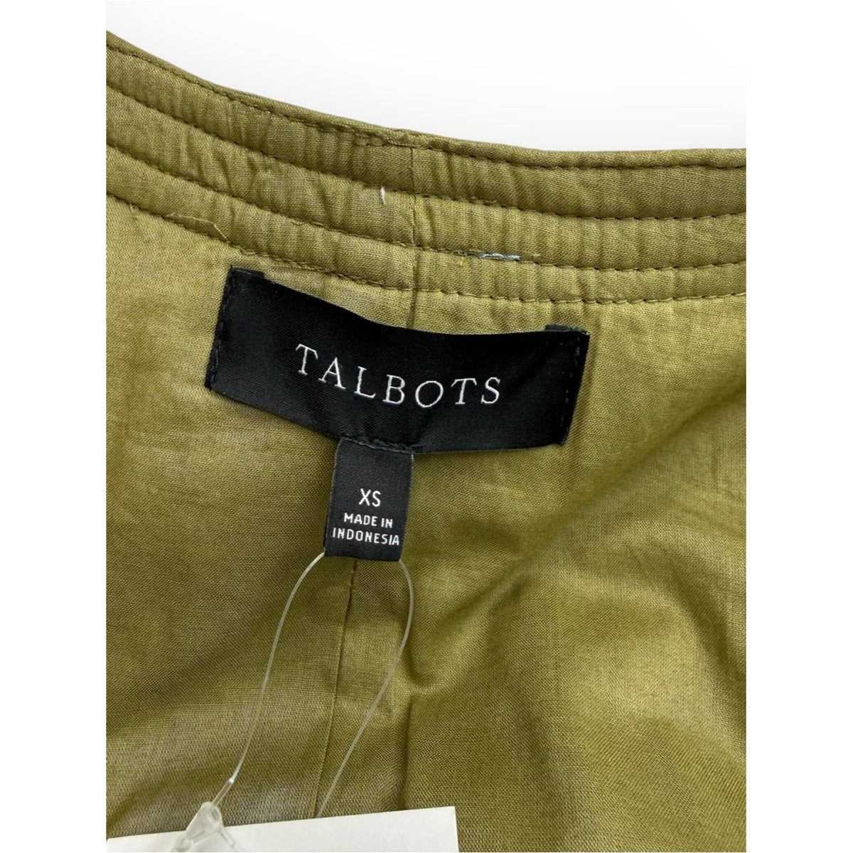 Talbots Quilted Floral Jacket – Olive Green & Lakeshore Blue Size XS