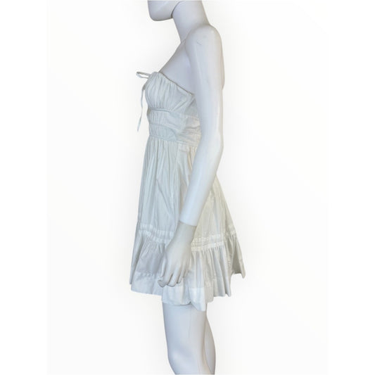 Anthropologie White Strspless The Somerset Strapless Mini Dress Size XXS