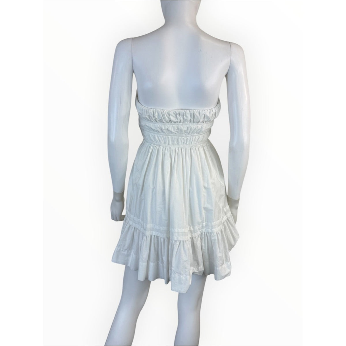 Anthropologie White Strspless The Somerset Strapless Mini Dress Size XXS