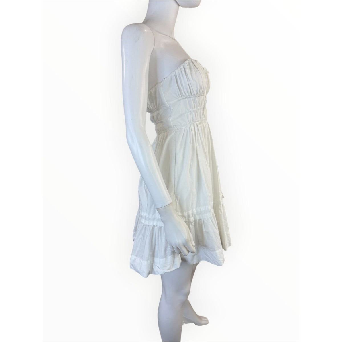 Anthropologie White Strspless The Somerset Strapless Mini Dress Size XXS