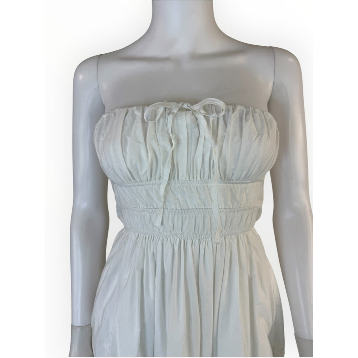Anthropologie White Strspless The Somerset Strapless Mini Dress Size XXS