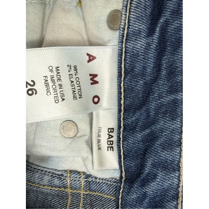 AMO True Blue Babe Cropped Skinny Jeans Size 26