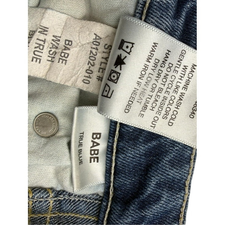 AMO True Blue Babe Cropped Skinny Jeans Size 26