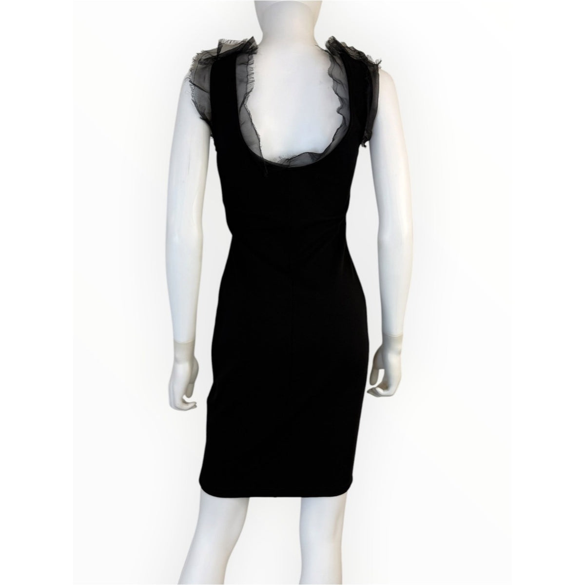 RED Valentino Black Knit Cocktail Dress Size M
