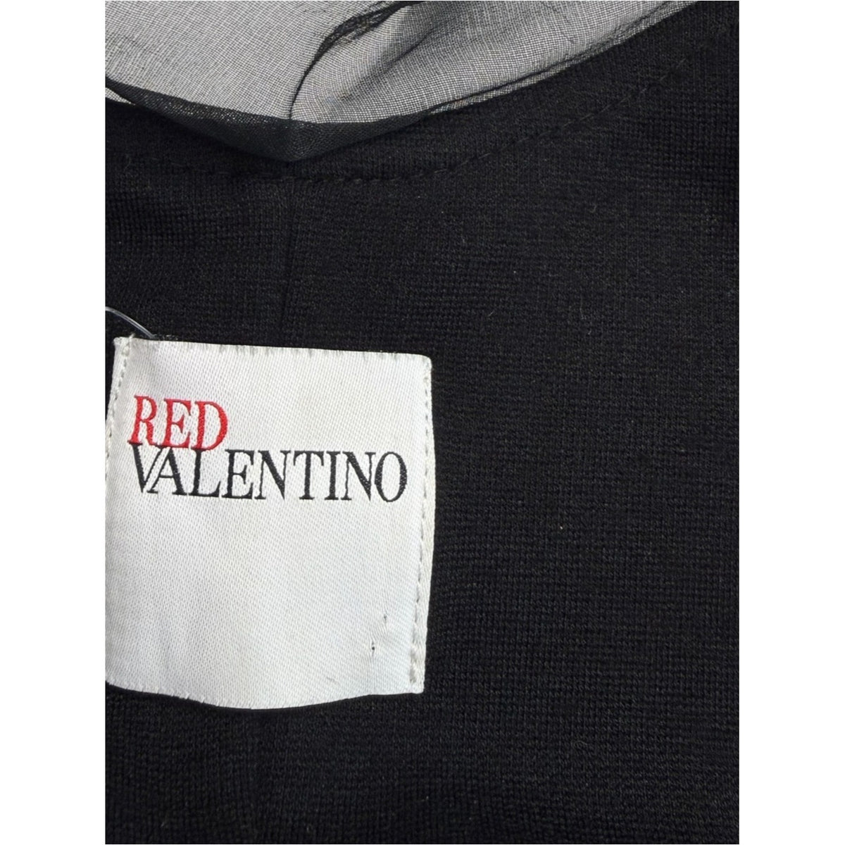 RED Valentino Black Knit Cocktail Dress Size M