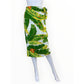 Cynthia Rowley NWT Green Tropical Leaf Linen Wrap Skirt Size XS