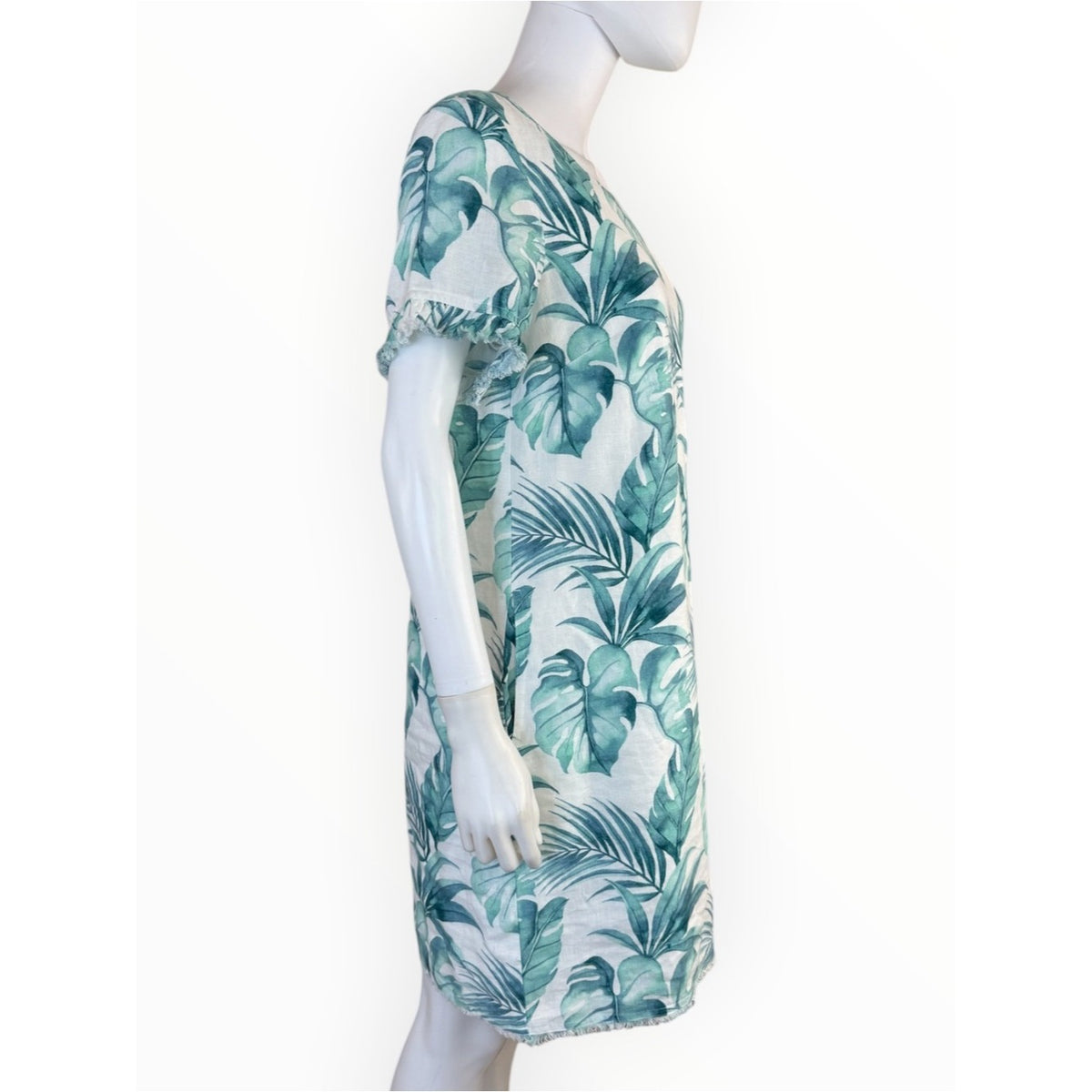 Tommy Bahama Green Linen Island Breeze Shift Dress Size S