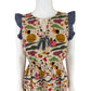 THML Womens Sleeveless Abstract Print Dress With Denim Trim - Size S