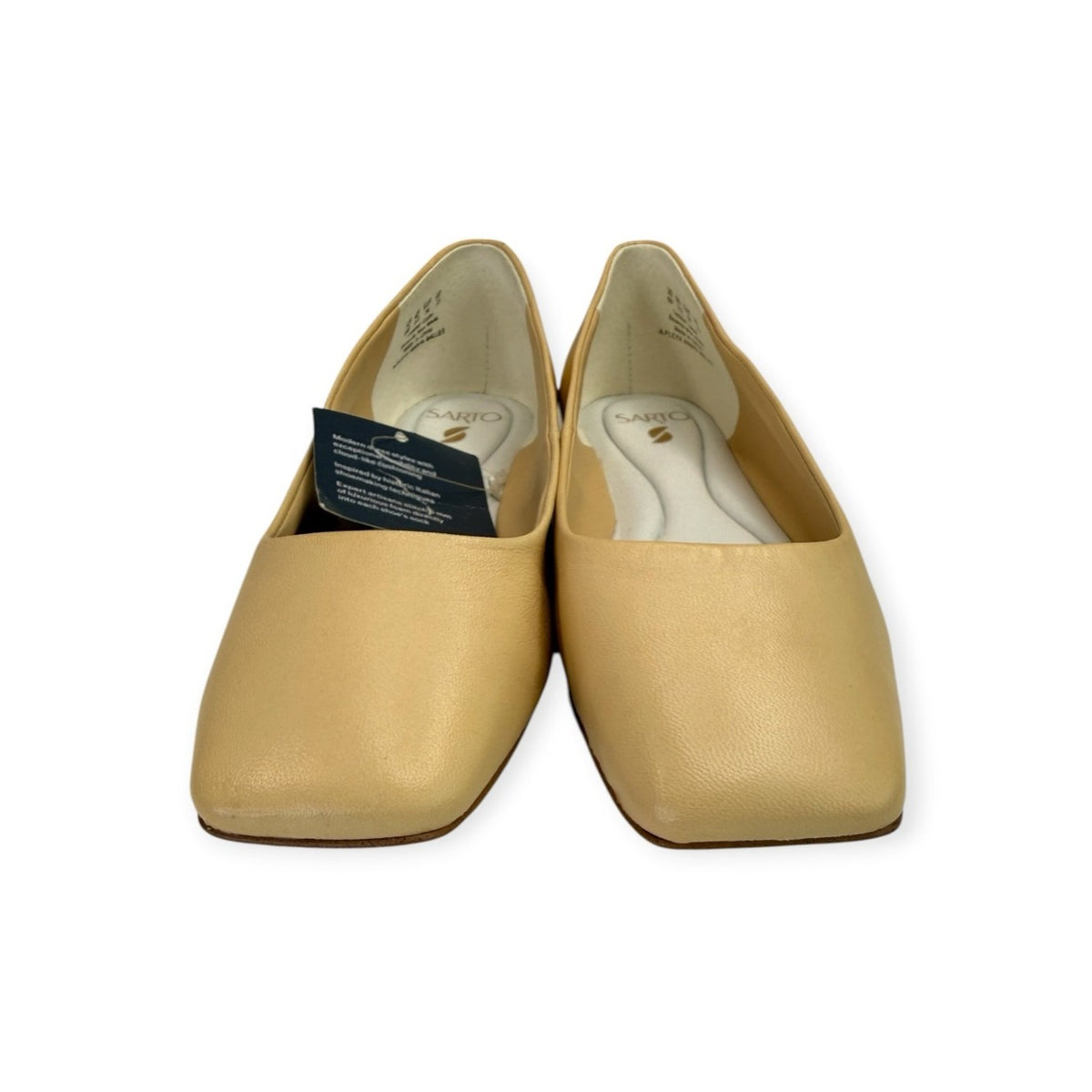 Franco Sarto NWT Beige Leather Flexa Amaya Square Toe Ballet Flat Size 6