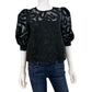 Emily McCarthy NWT Black Organza Bella Blouse Size XS N1057