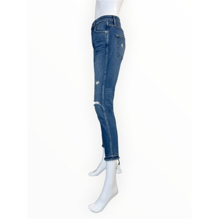 AMO Denim BABE Dive Bar Destroyed Jeans High Rise Size 26