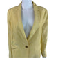 Talbots Yellow 100% Linen Blazer Size XL
