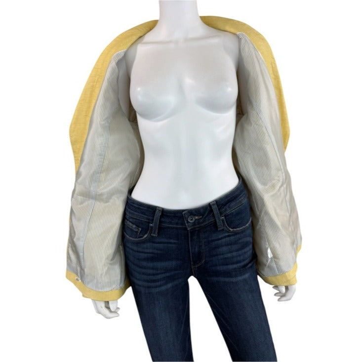 Talbots Yellow 100% Linen Blazer Size XL