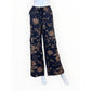 PILCRO NWT Blue Floral Beach Cargo Linen Pants Size M