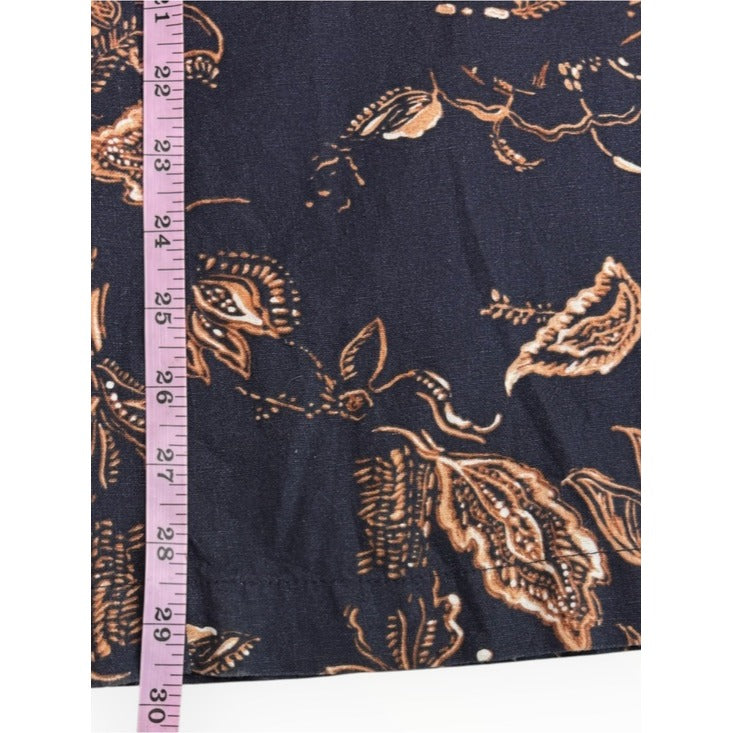 PILCRO NWT Blue Floral Beach Cargo Linen Pants Size M