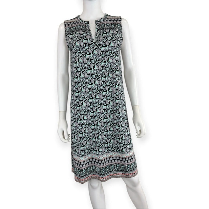 J. Jill Wearever Collection Paisley Print Shift Dress Size S